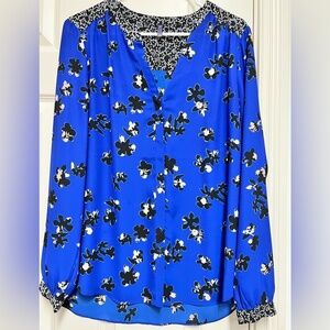 NYDJ Blue Floral Women's Top size medium